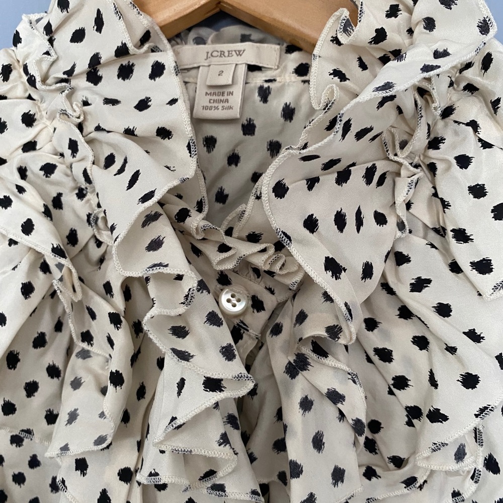Black and cream button up blouse
